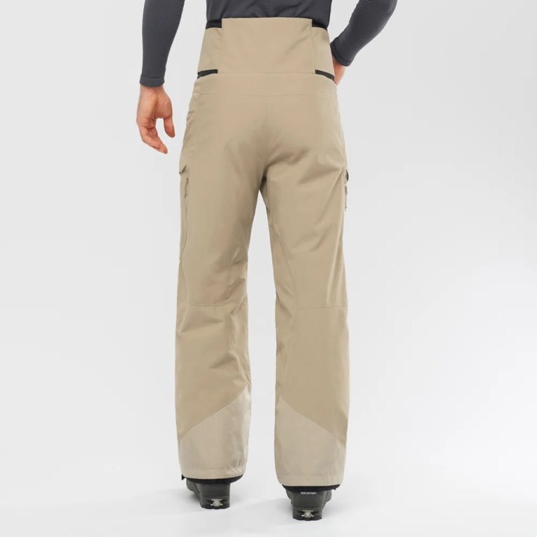 Khaki Salomon Gravity Gore Tex Men's Ski Pants | PH 86304U